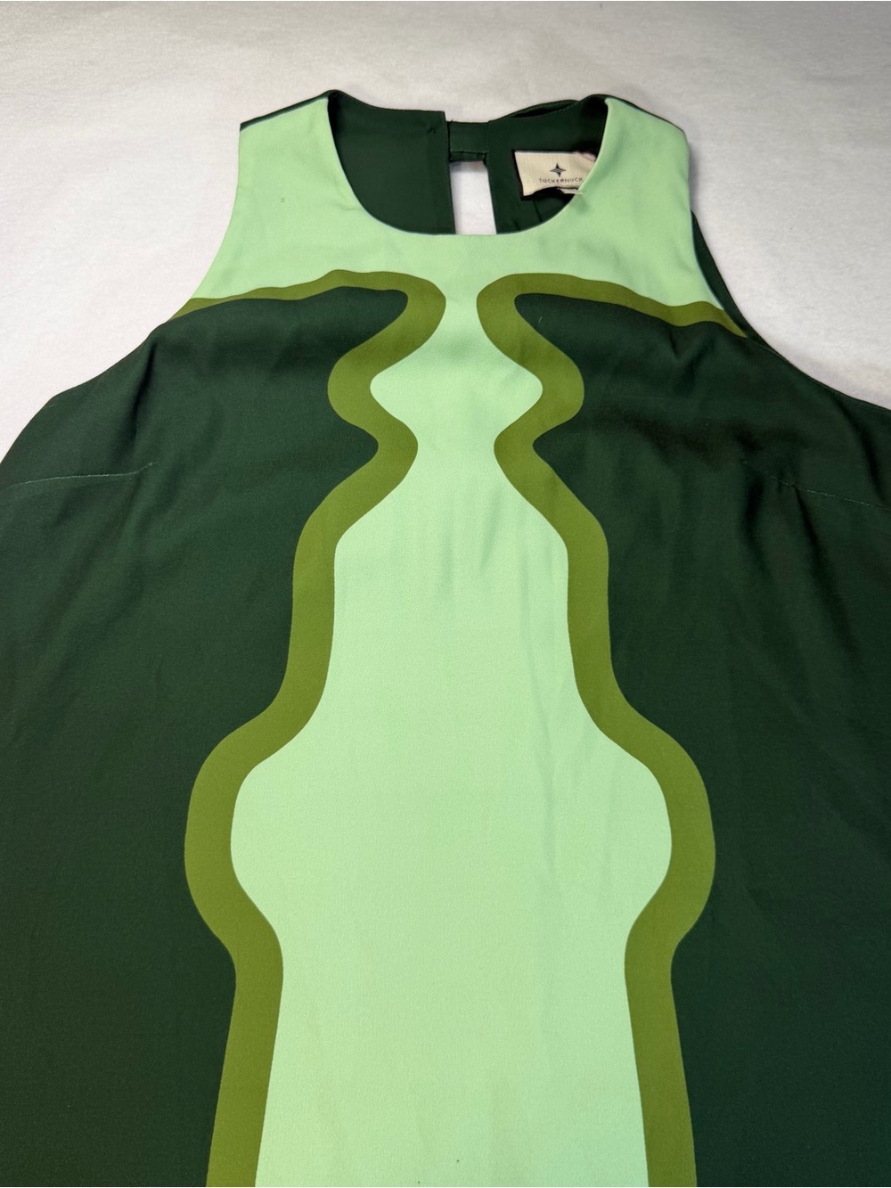 Tuckernuck Portia Green Bow Back Maxi Dress Medium